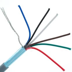 1000ft Gray 18/6 Shielded Security Cable, Stranded, CM Rated