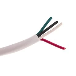 500ft White Speaker Cable, 14AWG 4-Conductor Pure Copper