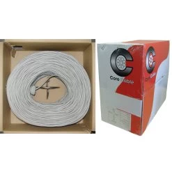 500ft - 18/4 Stranded Security Cable, CMR, Gray - Pullbox