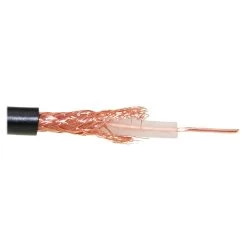 1000ft Black Bulk RG58/U Coaxial Cable, 20 AWG, Spool