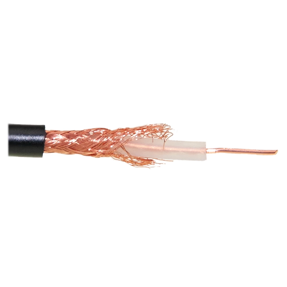 1000ft Black Bulk RG58/U Coaxial Cable, 20 AWG, Spool 3 1000ft Black Bulk RG58/U Coaxial Cable, 20 AWG, Spool