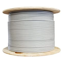 1000ft Shielded Gray Cat6 Ethernet Spool, Solid, Bulk