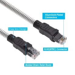Cat6a Armored Anti-Rodent Ethernet Cable, Up To10 Gigabit -Network Cable Store 13x6 601xx v04