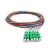 Fiber Pigtail, SM, OS2, 6 Fiber, LC/APC, 3M, Green Boot -Network Cable Store 15f1 02206 v01