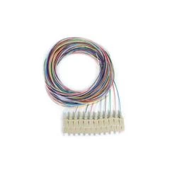 12 Fiber Pigtail, OM1, Beige Boot SC/PC, 3m