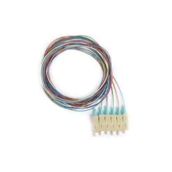 6 Fiber Pigtail, OM3(50/125) MM(Aqua Boot), SC/PC, 3m