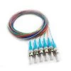 Fiber Pigtail, MM, OM3, 6 Fiber, ST/PC, 3M, Aqua Boot -Network Cable Store 15f1 41006 v01