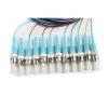 Fiber Pigtail, MM, OM3, 12 Fiber, ST/PC, 3M, Aqua Boot -Network Cable Store 15f1 41012 v01