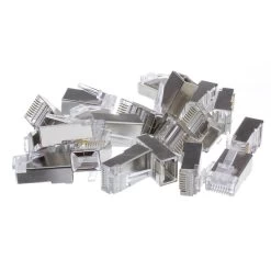 Shielded Cat5e RJ45 Crimp Plugs, Solid/Stranded, 50 Pcs -Network Cable Store 31d0 51007 05