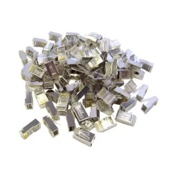Shielded Cat6 RJ45 Crimp Plugs, Stranded 100 Pcs