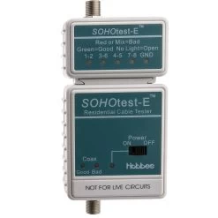 SOHOtest-E Net/Phone/TV Cable Tester, Cat5e/6/6a And More