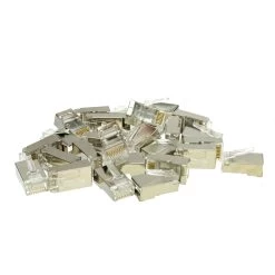 Shielded Cat6 RJ45 Crimp Plugs, Stranded Cable, 100 Pieces -Network Cable Store 31x8 580hd 04