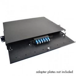1U Fiber Patch Panel, Capacity 3 LGX Compatible Slots, Black -Network Cable Store 68f1 10320 v02