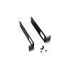 1U 19 Inch Flush Mount Rack Adapter Brackets (Pair) In Black -Network Cable Store 68f1 19010