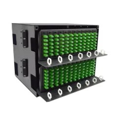 8U Fiber Patch Panel, Capacity 24 LGX Compatible Slots,Black