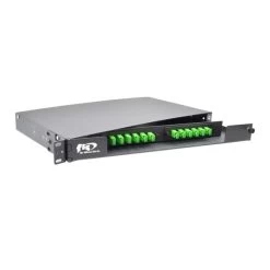 1U Swing Out Fiber Patch Panel, 2 LGX Compatible Slots,Black
