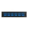 LGX Plate 6 Singlemode Duplex LC Connectors, Blue OS1/2