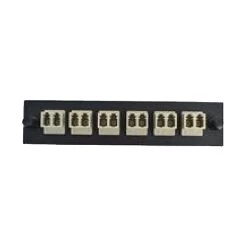 LGX Plate 6 Multimode Duplex LC Connectors, Beige OM1/2