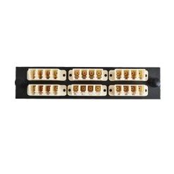 LGX Plate 6 Multimode Quad LC Connectors, Beige OM1/2