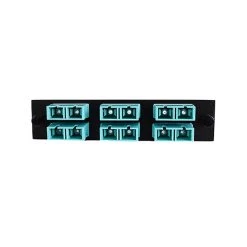 LGX Plate 6 Multimode Duplex SC Connectors, Aqua OM3/4 10Gb