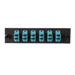 LGX Plate 6 Multimode Duplex LC Connectors, Aqua OM3/4 10Gb