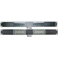 12 Port Cat6 Patch Panel, 110 Type, 568A & 568B Compatible