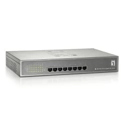 8 Port Gigabit Ethernet Switch With PoE, Matte Grey