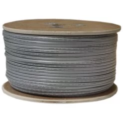 1000ft Bulk Silver Satin Phone Cord, 28/6, Spool