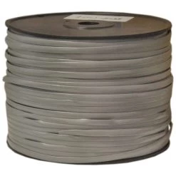 1000ft Bulk Silver Satin Phone Cord, 28/8, Spool