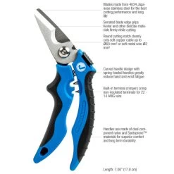 Jonard Tools Multi-Function Kevlar & Wire Cutting Shears, 7 Inches -Network Cable Store 90j1 00028 v12