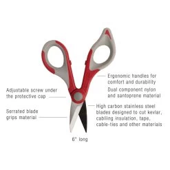 Jonard Tools Wire & Kevlar Cutting Shears -Network Cable Store 90j1 00029 v10