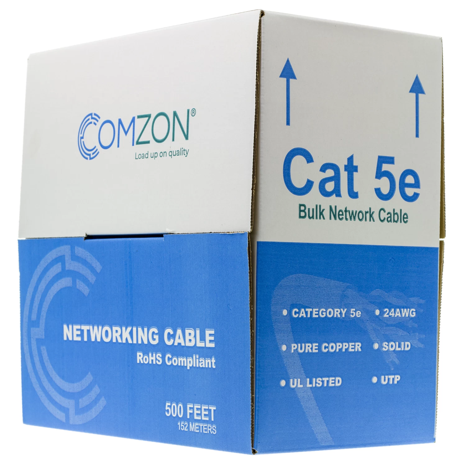 Cat5e Ethernet Cable, Solid Copper, Blue, Pullbox 500ft 7 Cat5e Ethernet Cable, Solid Copper, Blue, Pullbox 500ft - Image 5