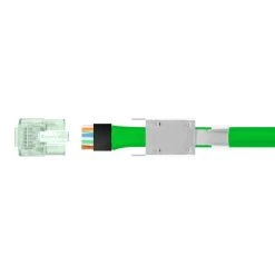 STP Cat6 Crimp Plugs, Ext Grnd, Green Tint, 50pc, Simply45 10 STP Cat6 Crimp Plugs, Ext Grnd, Green Tint, 50pc, Simply45 -Network Cable Store s45 1150 v03