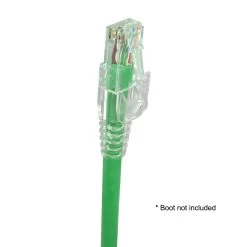 Cat6 Pass Through Crimp Plugs, Green Tint, 100pc, Simply45 -Network Cable Store s45 1600 v13