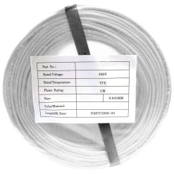 500ft - 22/4 Solid Security Cable, CMR, White - CoilPack