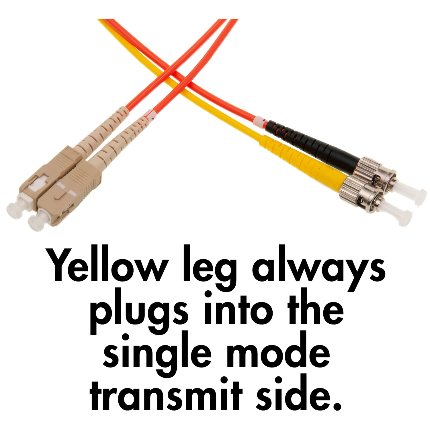 ST-SC Mode Conditioning Patch Cable, OM1, 62.5/125, 1 Meter 4 ST-SC Mode Conditioning Patch Cable, OM1, 62.5/125, 1 Meter - Image 2